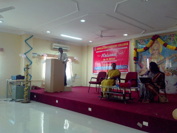 Expert lecture on 'Undercover Interview Techniques', by Ms.K.Dhivya, HR Manager, HCL Technologies, organized by Dept of CSE on 02 Feb 2013